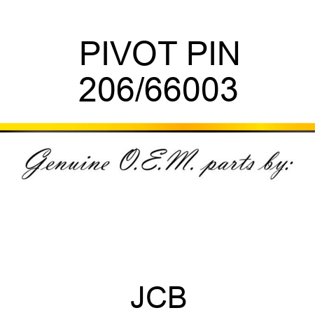 PIVOT PIN 206/66003