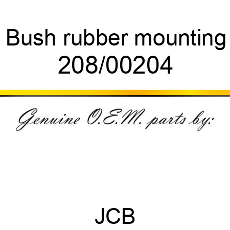 Bush, rubber, mounting 208/00204