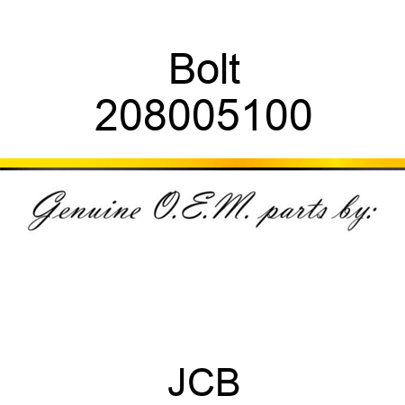 Bolt 208005100