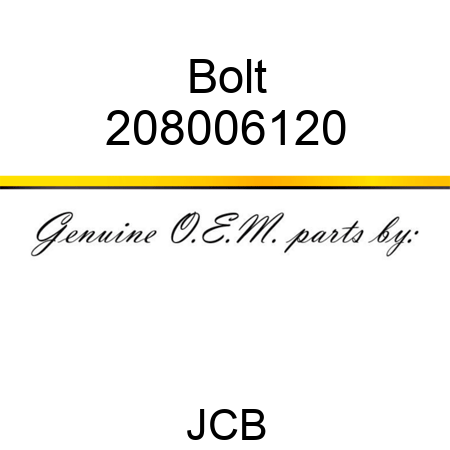 Bolt 208006120