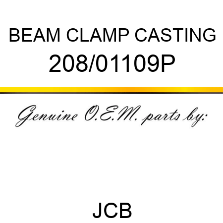 BEAM CLAMP CASTING 208/01109P