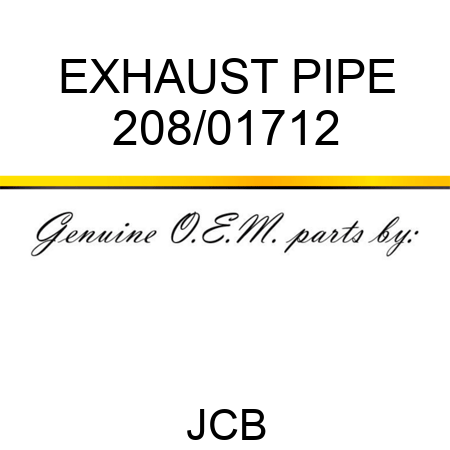 EXHAUST PIPE 208/01712