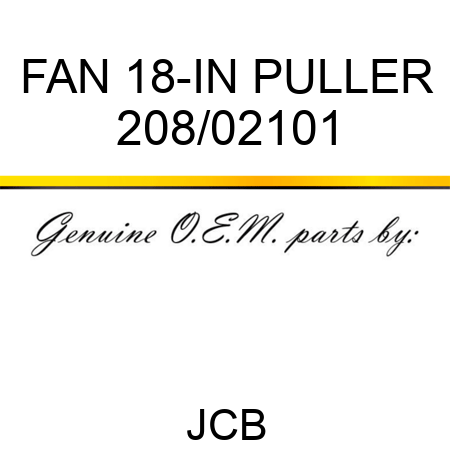 FAN 18-IN PULLER 208/02101