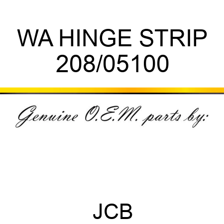 WA HINGE STRIP 208/05100