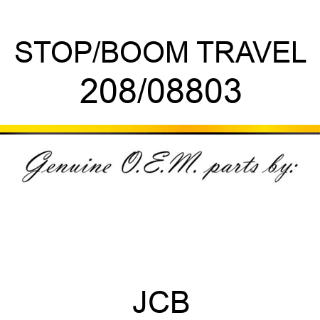 STOP/BOOM TRAVEL 208/08803