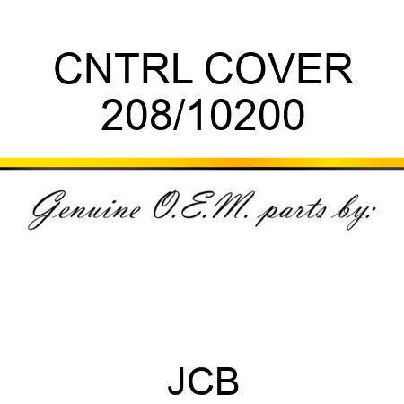 CNTRL COVER 208/10200