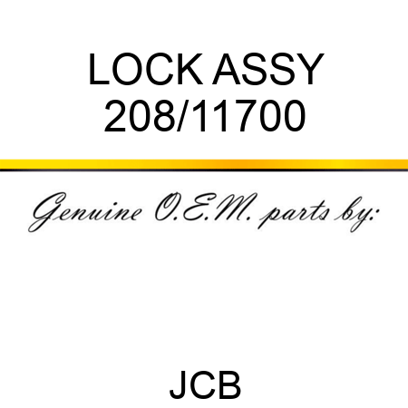 LOCK ASSY 208/11700