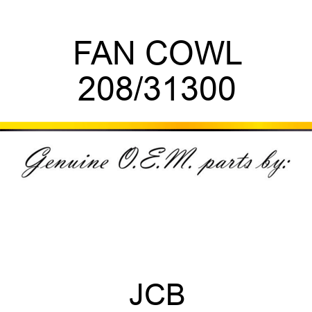 FAN COWL 208/31300