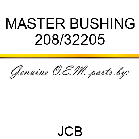 MASTER BUSHING 208/32205
