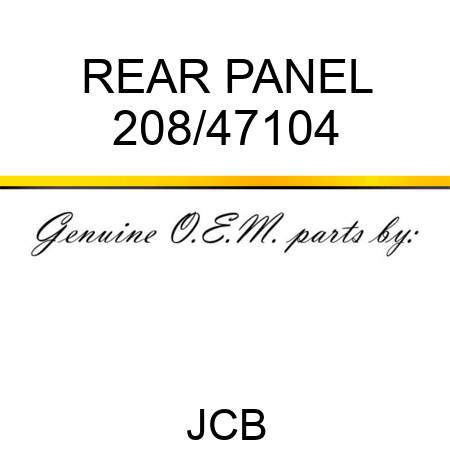 REAR PANEL 208/47104