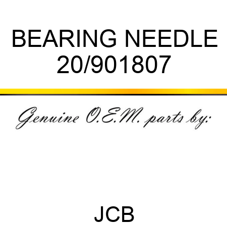 BEARING NEEDLE 20/901807