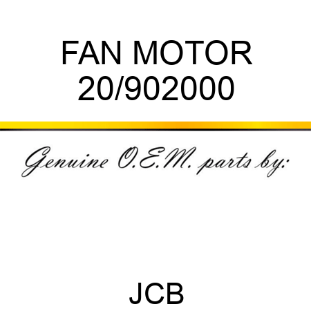 FAN MOTOR 20/902000