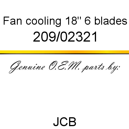 Fan, cooling, 18