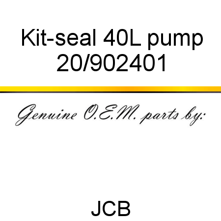 Kit-seal, 40L pump 20/902401