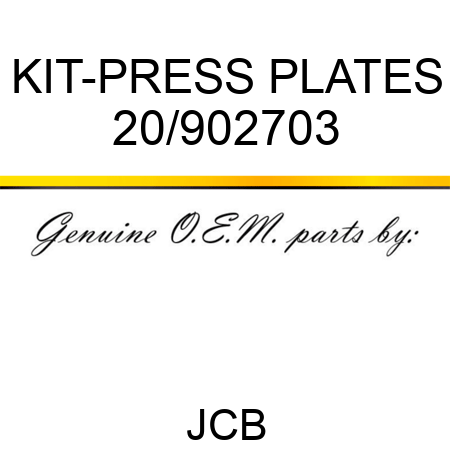 KIT-PRESS PLATES 20/902703