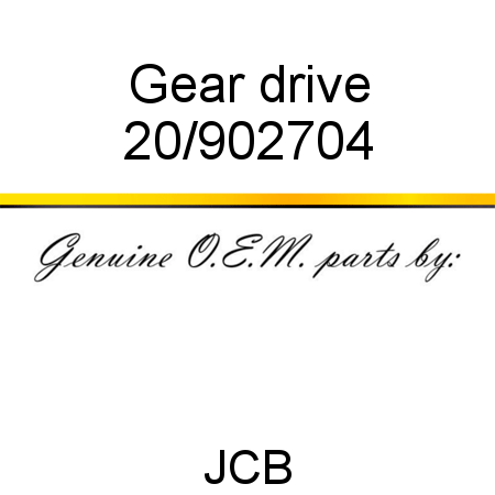 Gear, drive 20/902704