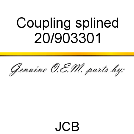 Coupling, splined 20/903301