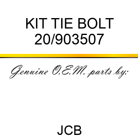 KIT TIE BOLT 20/903507