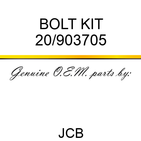 BOLT KIT 20/903705