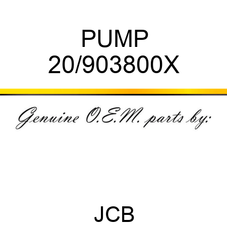 PUMP 20/903800X