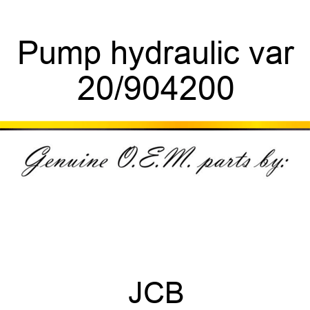 Pump hydraulic var 20/904200