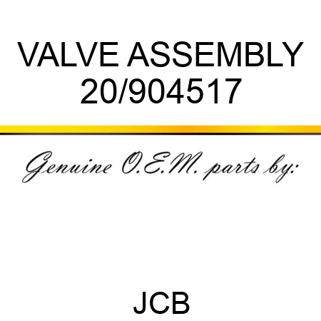 VALVE ASSEMBLY 20/904517