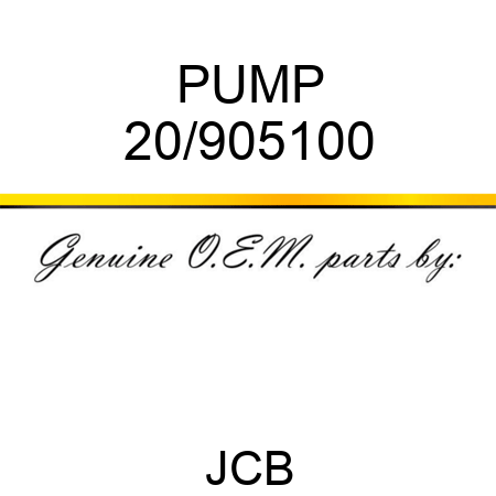 PUMP 20/905100