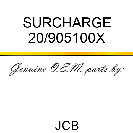 SURCHARGE 20/905100X