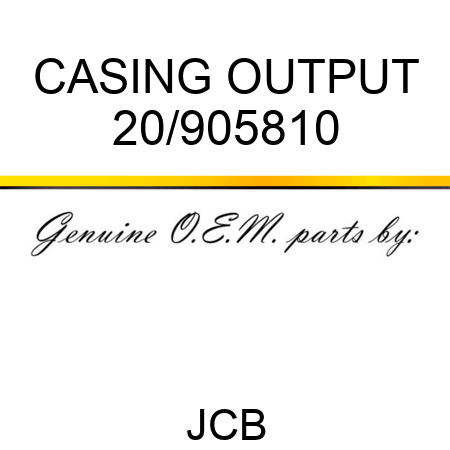 CASING OUTPUT 20/905810