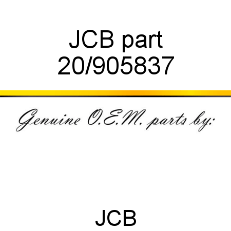 JCB part 20/905837