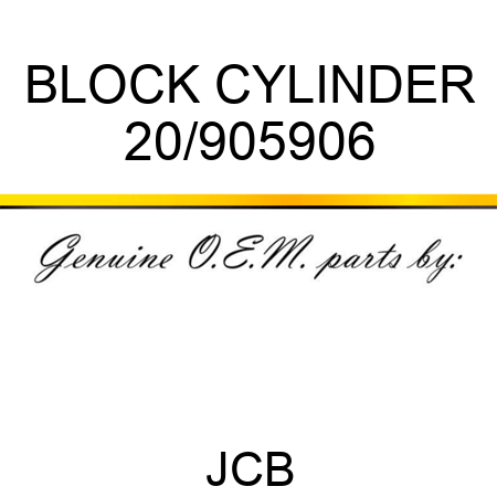 BLOCK CYLINDER 20/905906