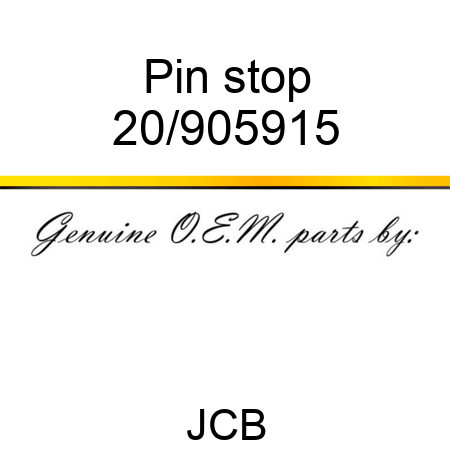 Pin stop 20/905915
