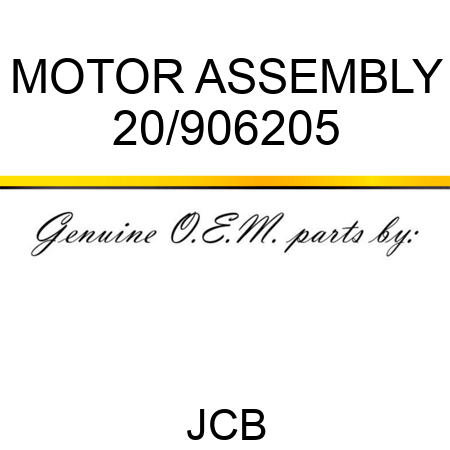 MOTOR ASSEMBLY 20/906205
