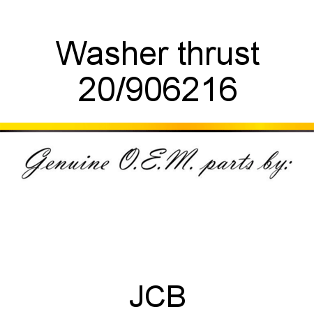 Washer, thrust 20/906216