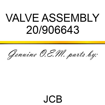 VALVE ASSEMBLY 20/906643