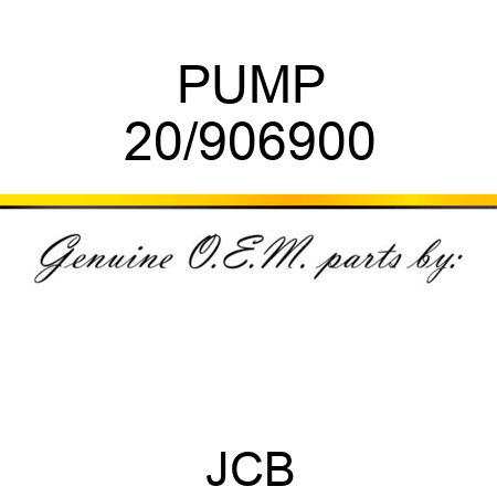 PUMP 20/906900