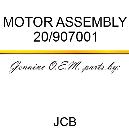 MOTOR ASSEMBLY 20/907001