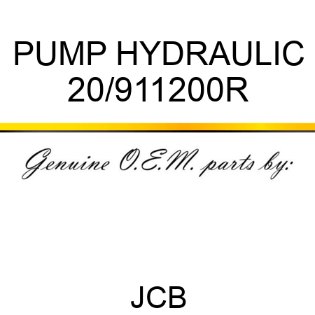 PUMP HYDRAULIC 20/911200R