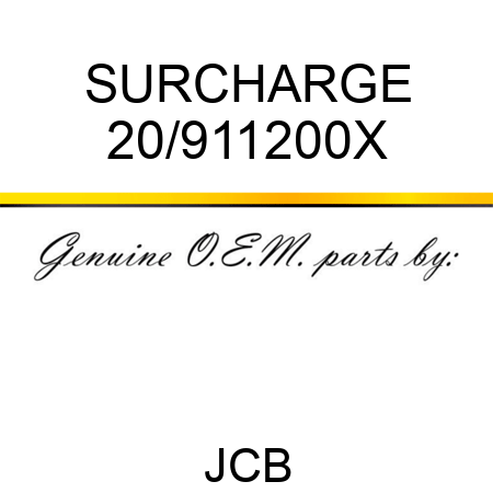 SURCHARGE 20/911200X