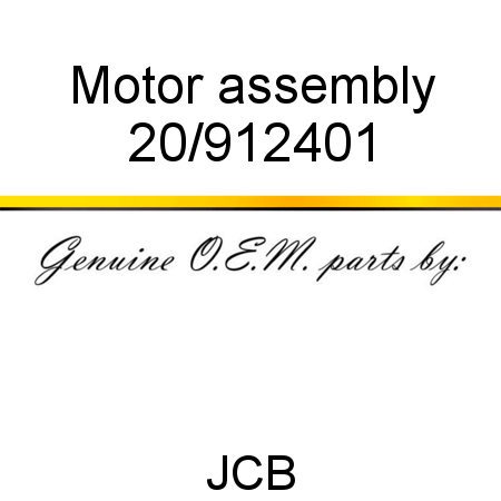 Motor, assembly 20/912401