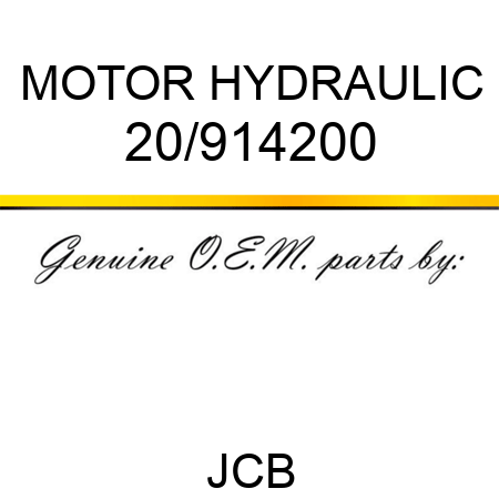 MOTOR HYDRAULIC 20/914200