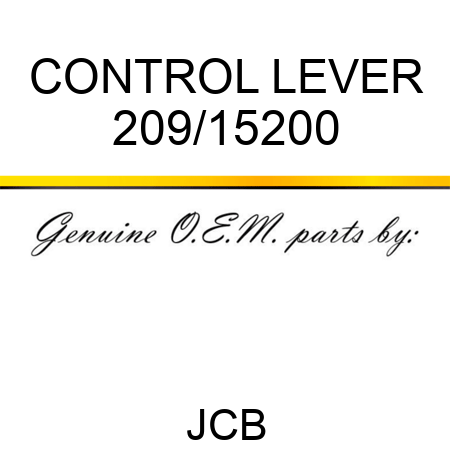 CONTROL LEVER 209/15200