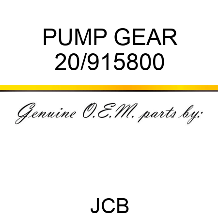 PUMP GEAR 20/915800