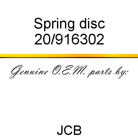 Spring, disc 20/916302