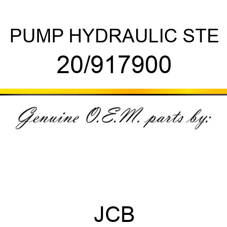 PUMP HYDRAULIC STE 20/917900
