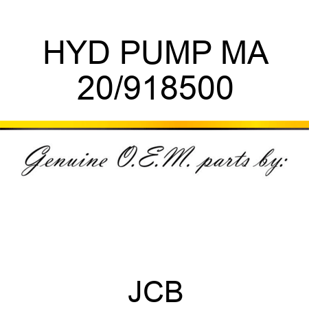 HYD PUMP MA 20/918500