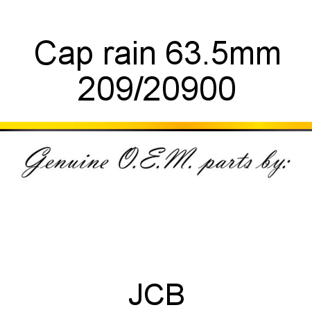 Cap, rain 63.5mm 209/20900