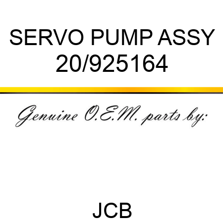 SERVO PUMP ASSY 20/925164