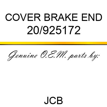 COVER BRAKE END 20/925172