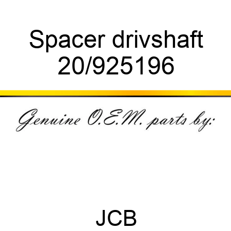 Spacer drivshaft 20/925196